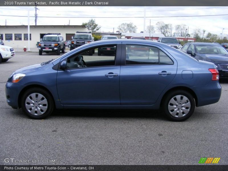 Pacific Blue Metallic / Dark Charcoal 2010 Toyota Yaris Sedan