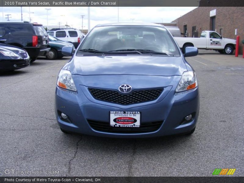 Pacific Blue Metallic / Dark Charcoal 2010 Toyota Yaris Sedan