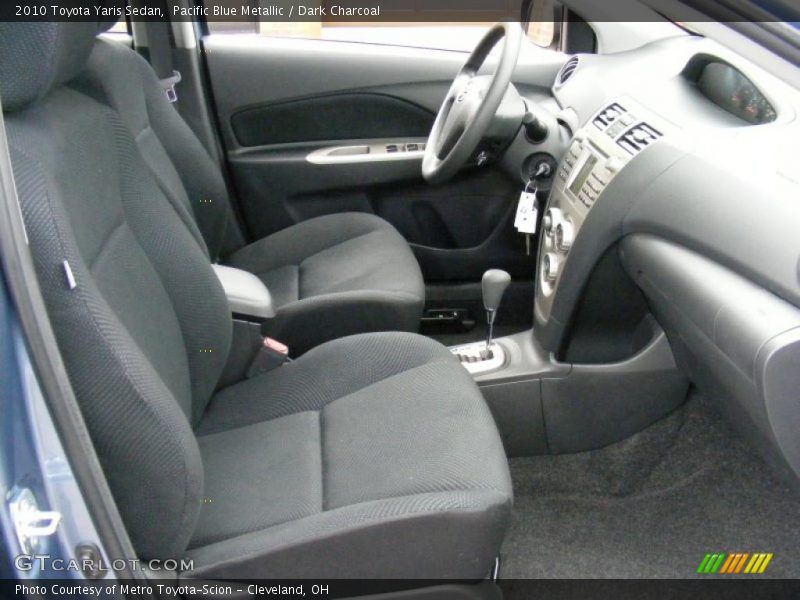 Pacific Blue Metallic / Dark Charcoal 2010 Toyota Yaris Sedan