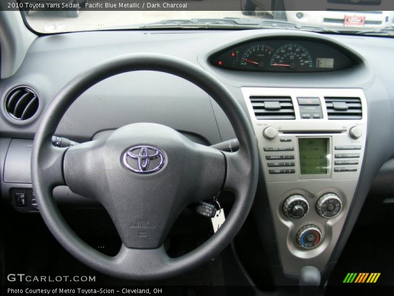 Pacific Blue Metallic / Dark Charcoal 2010 Toyota Yaris Sedan