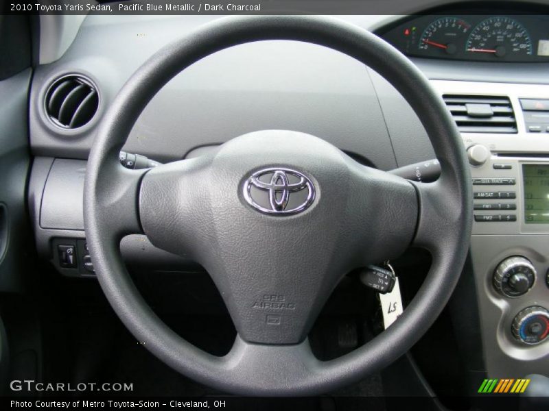 Pacific Blue Metallic / Dark Charcoal 2010 Toyota Yaris Sedan