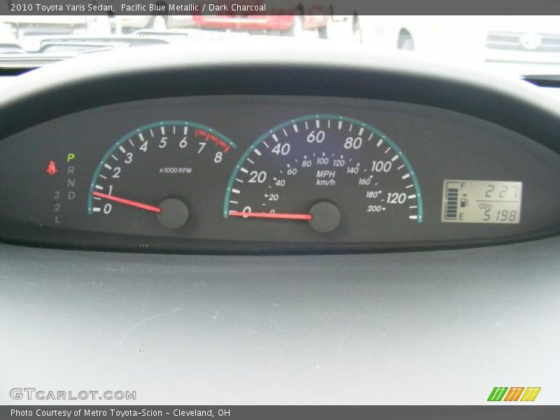 Pacific Blue Metallic / Dark Charcoal 2010 Toyota Yaris Sedan