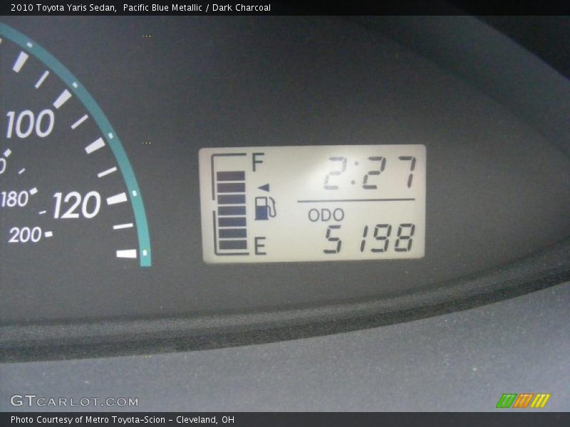 Pacific Blue Metallic / Dark Charcoal 2010 Toyota Yaris Sedan