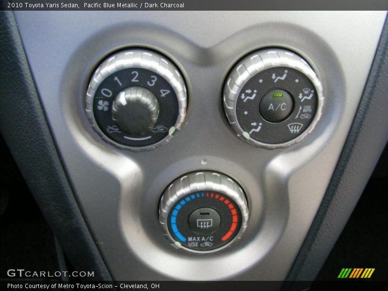 Pacific Blue Metallic / Dark Charcoal 2010 Toyota Yaris Sedan