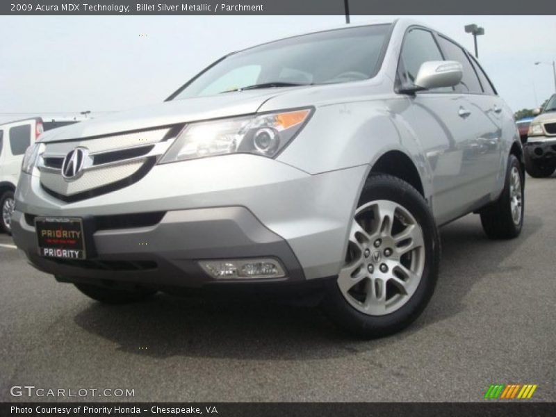 Billet Silver Metallic / Parchment 2009 Acura MDX Technology