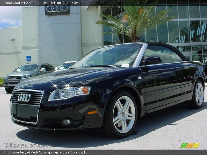 Brilliant Black / Beige 2008 Audi A4 2.0T Cabriolet