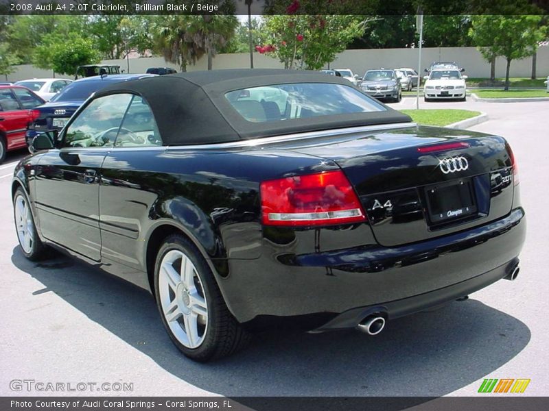 Brilliant Black / Beige 2008 Audi A4 2.0T Cabriolet