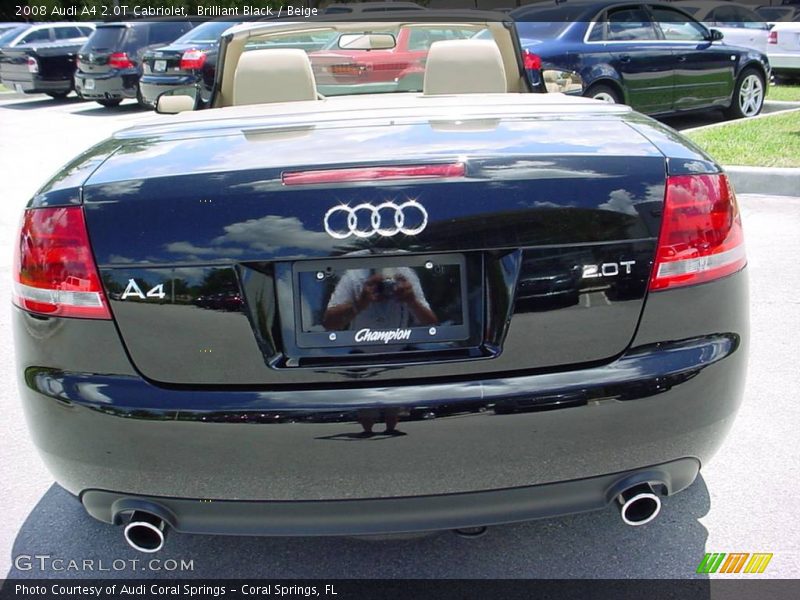 Brilliant Black / Beige 2008 Audi A4 2.0T Cabriolet