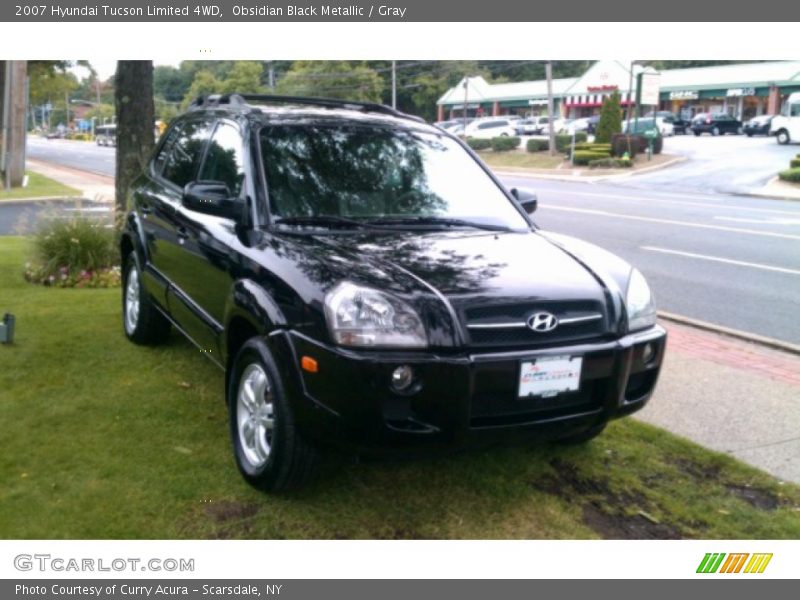 Obsidian Black Metallic / Gray 2007 Hyundai Tucson Limited 4WD