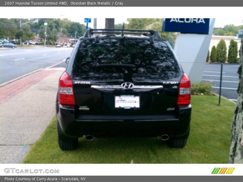 Obsidian Black Metallic / Gray 2007 Hyundai Tucson Limited 4WD