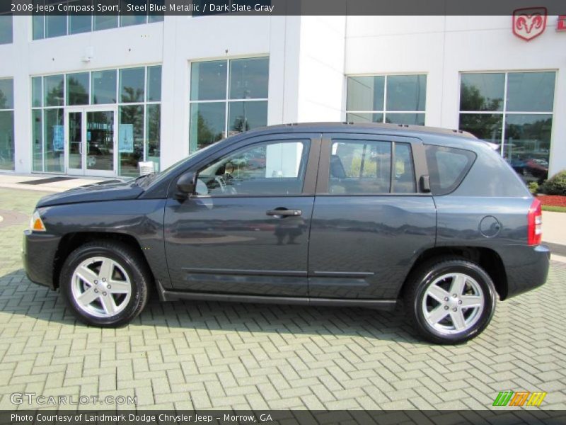 Steel Blue Metallic / Dark Slate Gray 2008 Jeep Compass Sport