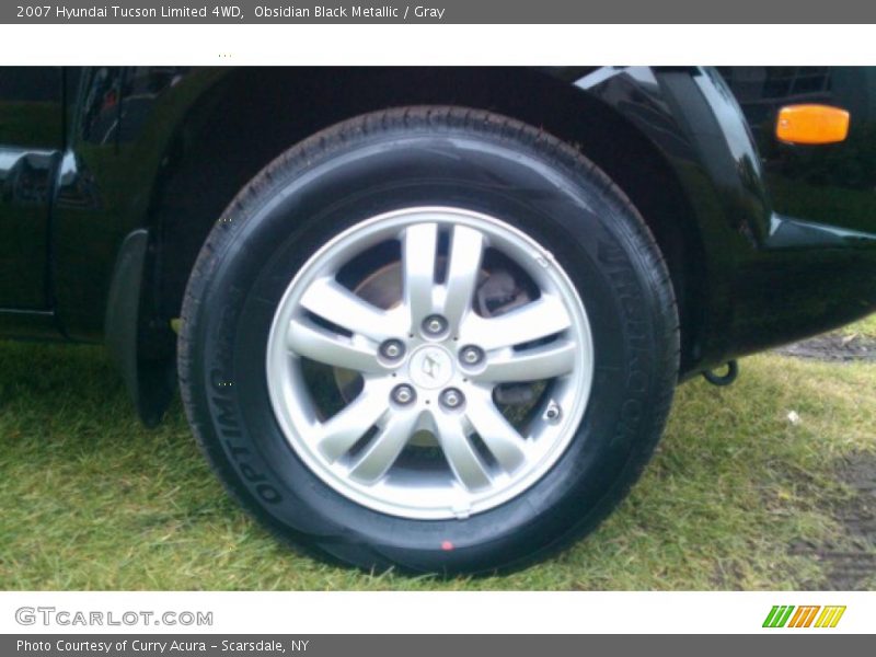 Obsidian Black Metallic / Gray 2007 Hyundai Tucson Limited 4WD
