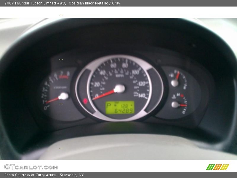 Obsidian Black Metallic / Gray 2007 Hyundai Tucson Limited 4WD