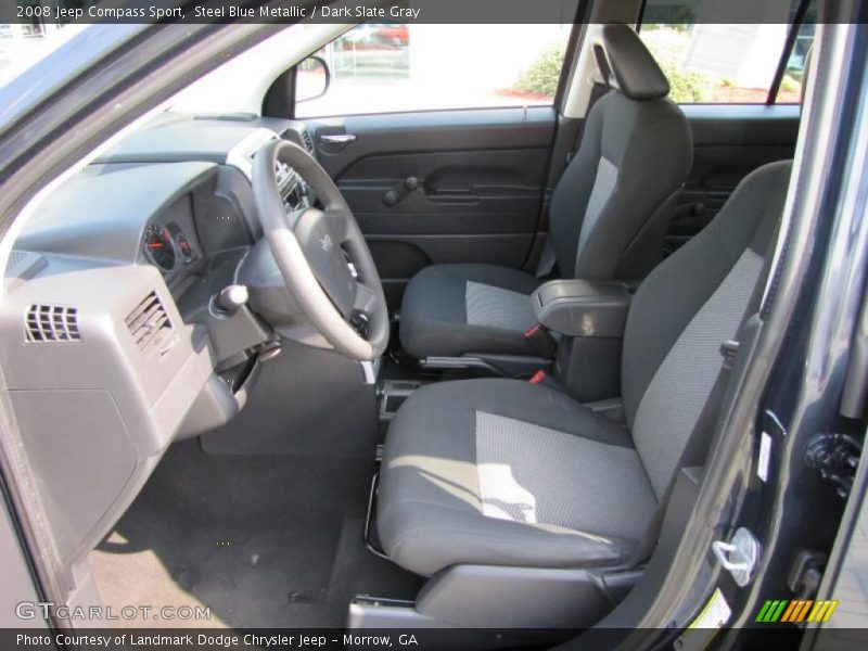Steel Blue Metallic / Dark Slate Gray 2008 Jeep Compass Sport