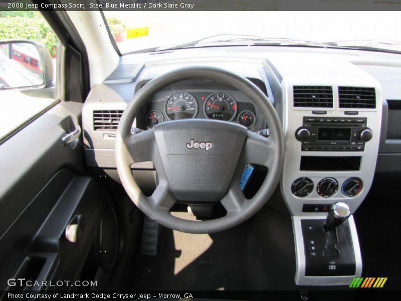 Steel Blue Metallic / Dark Slate Gray 2008 Jeep Compass Sport