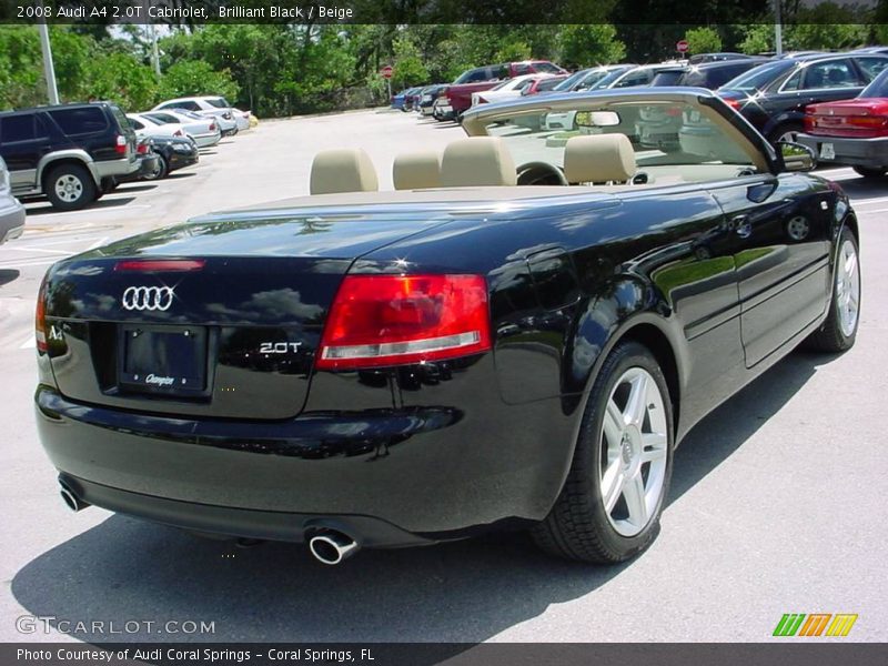 Brilliant Black / Beige 2008 Audi A4 2.0T Cabriolet