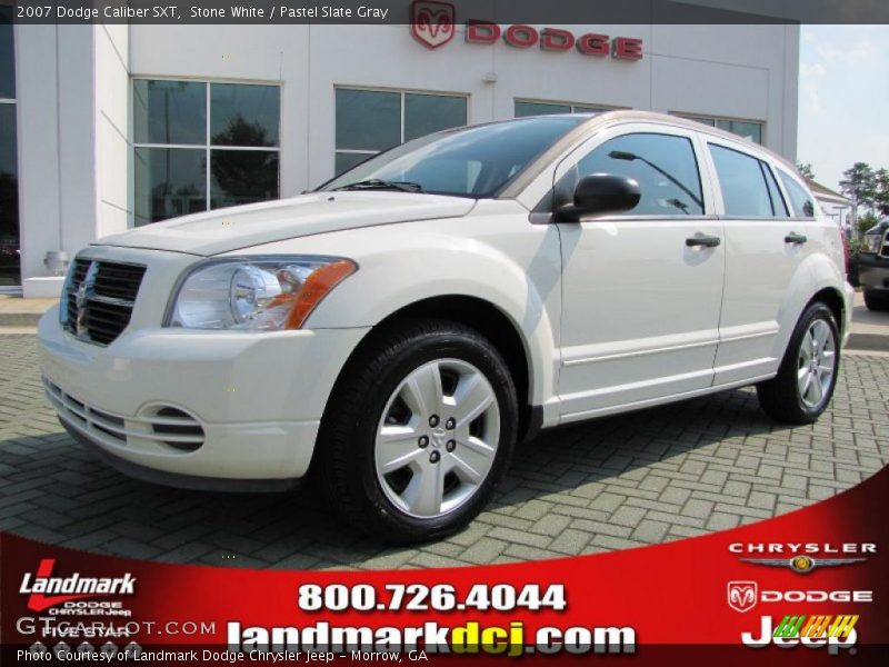 Stone White / Pastel Slate Gray 2007 Dodge Caliber SXT