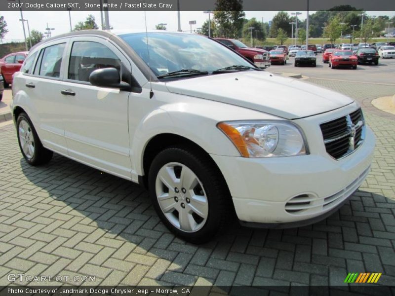 Stone White / Pastel Slate Gray 2007 Dodge Caliber SXT