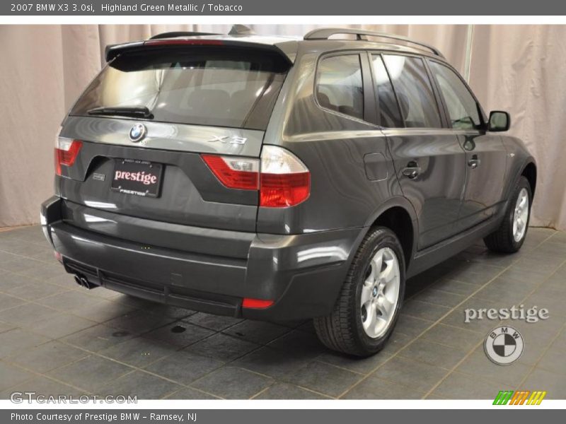 Highland Green Metallic / Tobacco 2007 BMW X3 3.0si