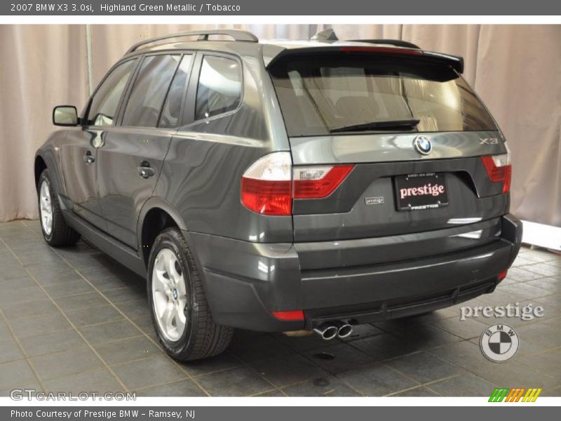 Highland Green Metallic / Tobacco 2007 BMW X3 3.0si