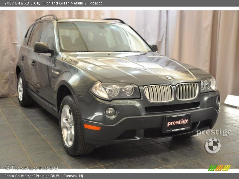 Highland Green Metallic / Tobacco 2007 BMW X3 3.0si
