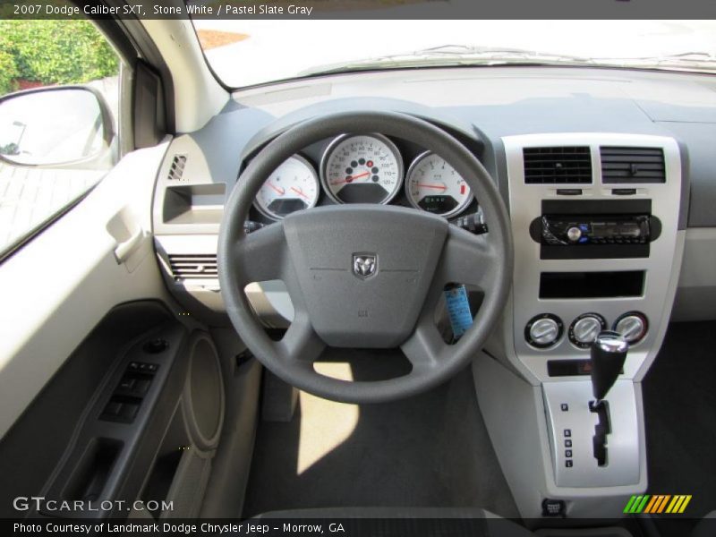 Stone White / Pastel Slate Gray 2007 Dodge Caliber SXT