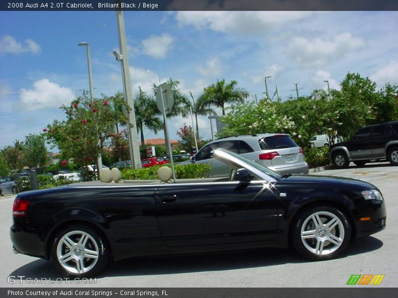 Brilliant Black / Beige 2008 Audi A4 2.0T Cabriolet