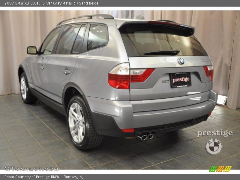 Silver Grey Metallic / Sand Beige 2007 BMW X3 3.0si