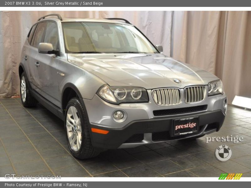 Silver Grey Metallic / Sand Beige 2007 BMW X3 3.0si