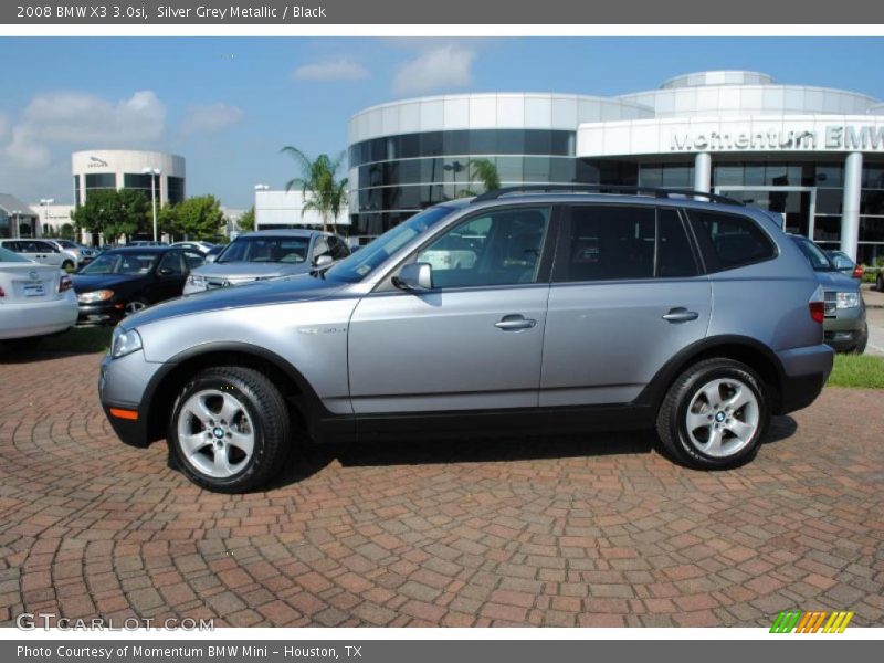 Silver Grey Metallic / Black 2008 BMW X3 3.0si