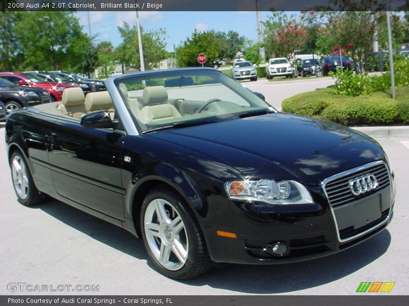 Brilliant Black / Beige 2008 Audi A4 2.0T Cabriolet