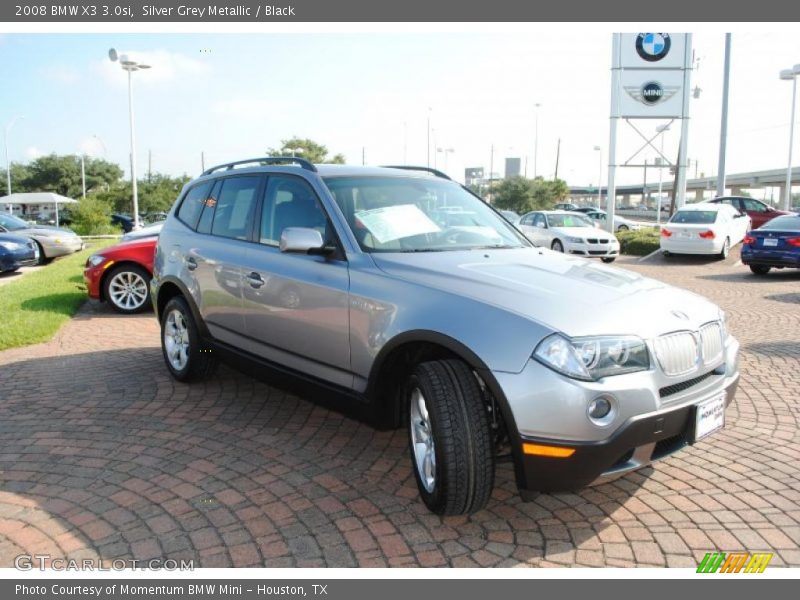 Silver Grey Metallic / Black 2008 BMW X3 3.0si