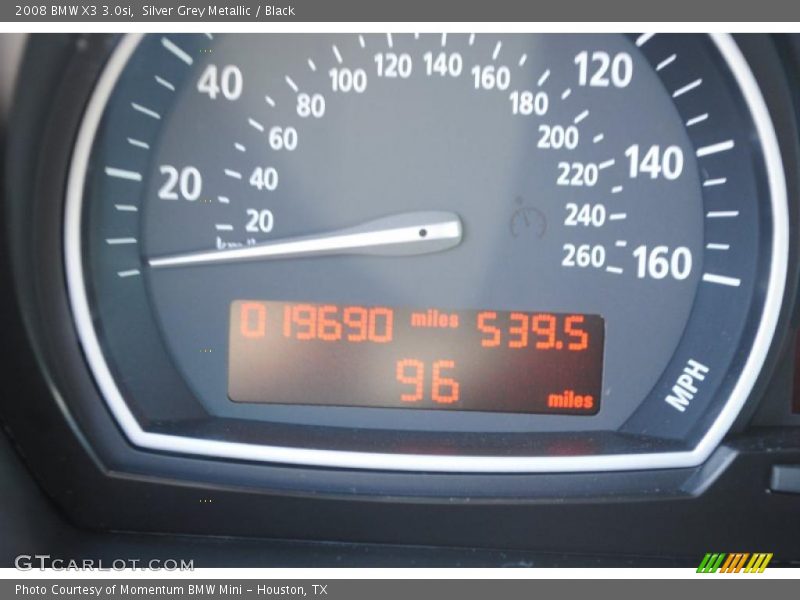 Silver Grey Metallic / Black 2008 BMW X3 3.0si