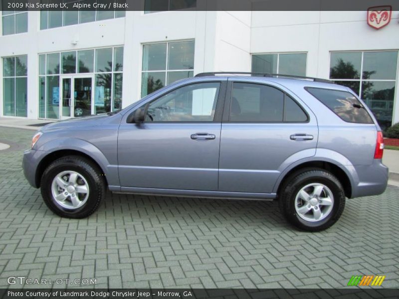 Alpine Gray / Black 2009 Kia Sorento LX