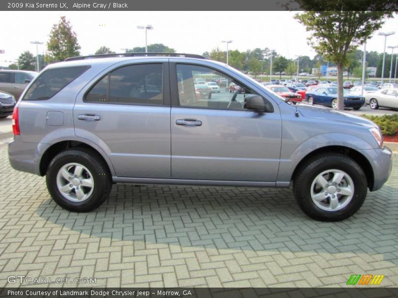 Alpine Gray / Black 2009 Kia Sorento LX