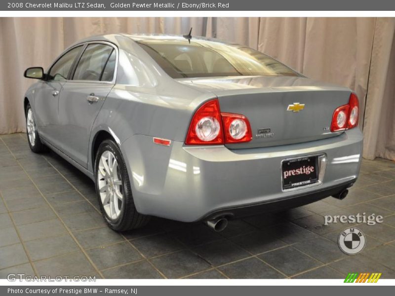 Golden Pewter Metallic / Ebony/Brick Red 2008 Chevrolet Malibu LTZ Sedan