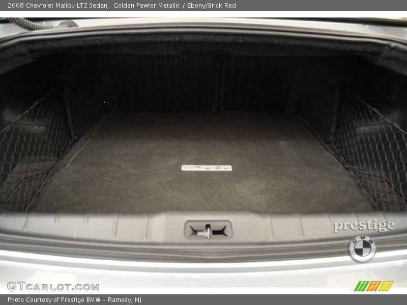 Golden Pewter Metallic / Ebony/Brick Red 2008 Chevrolet Malibu LTZ Sedan
