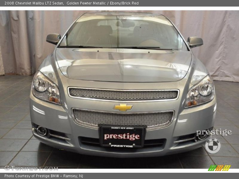 Golden Pewter Metallic / Ebony/Brick Red 2008 Chevrolet Malibu LTZ Sedan