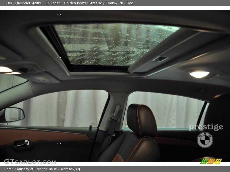 Golden Pewter Metallic / Ebony/Brick Red 2008 Chevrolet Malibu LTZ Sedan