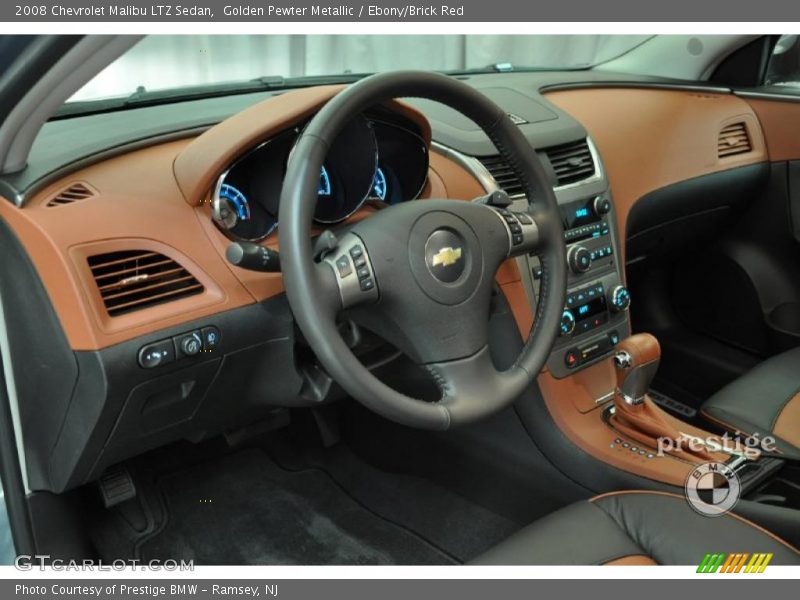 Golden Pewter Metallic / Ebony/Brick Red 2008 Chevrolet Malibu LTZ Sedan