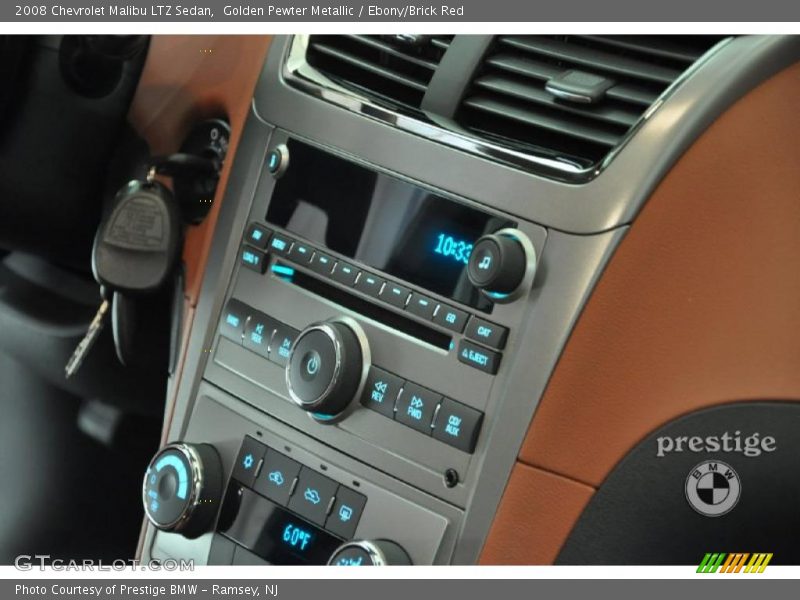 Golden Pewter Metallic / Ebony/Brick Red 2008 Chevrolet Malibu LTZ Sedan