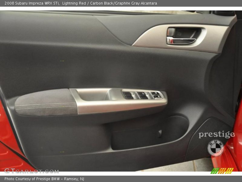 Lightning Red / Carbon Black/Graphite Gray Alcantara 2008 Subaru Impreza WRX STi