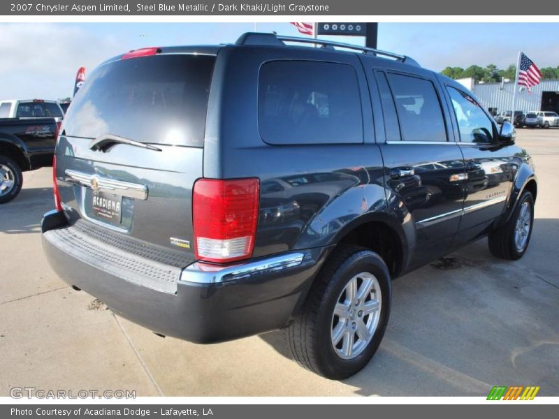 Steel Blue Metallic / Dark Khaki/Light Graystone 2007 Chrysler Aspen Limited