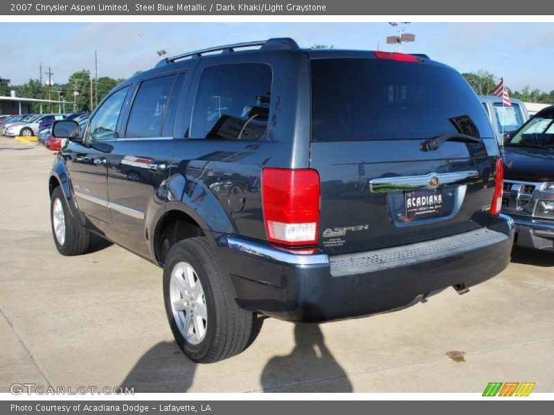 Steel Blue Metallic / Dark Khaki/Light Graystone 2007 Chrysler Aspen Limited