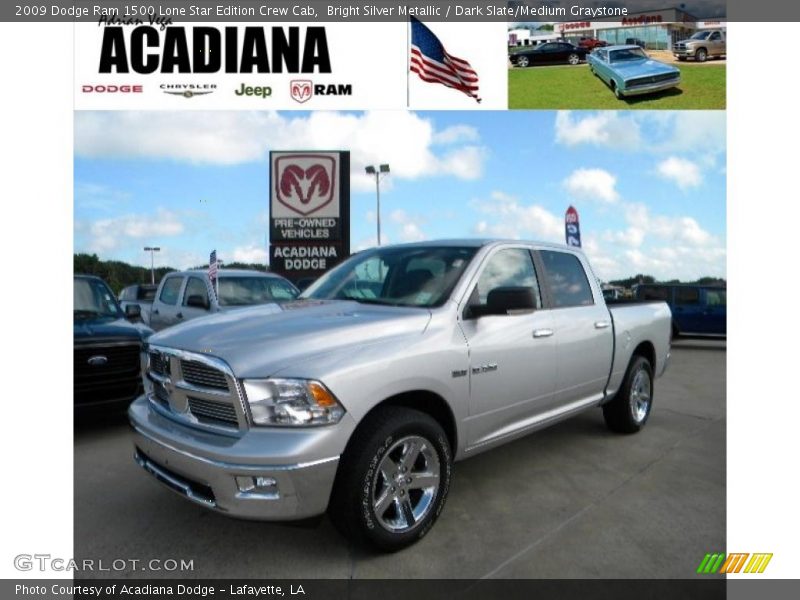 Bright Silver Metallic / Dark Slate/Medium Graystone 2009 Dodge Ram 1500 Lone Star Edition Crew Cab