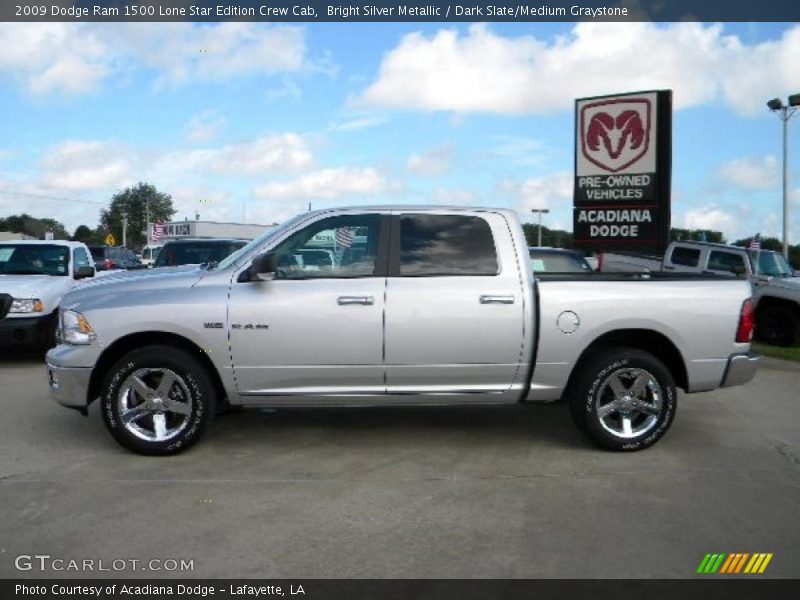 Bright Silver Metallic / Dark Slate/Medium Graystone 2009 Dodge Ram 1500 Lone Star Edition Crew Cab