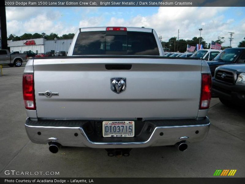 Bright Silver Metallic / Dark Slate/Medium Graystone 2009 Dodge Ram 1500 Lone Star Edition Crew Cab