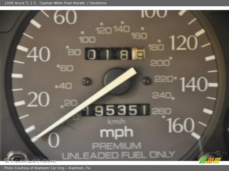 Cayman White Pearl Metallic / Sandstone 1998 Acura TL 2.5