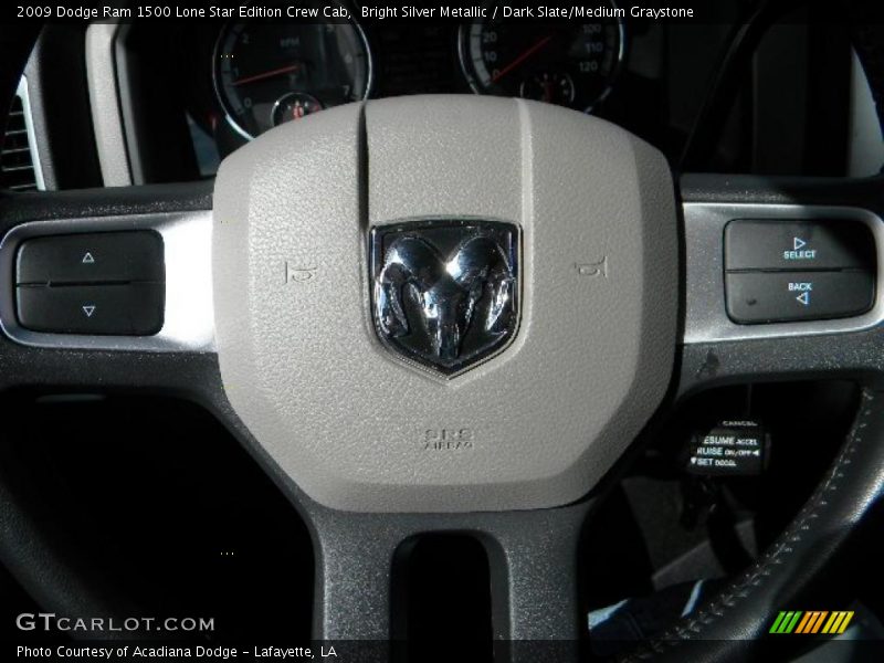 Bright Silver Metallic / Dark Slate/Medium Graystone 2009 Dodge Ram 1500 Lone Star Edition Crew Cab