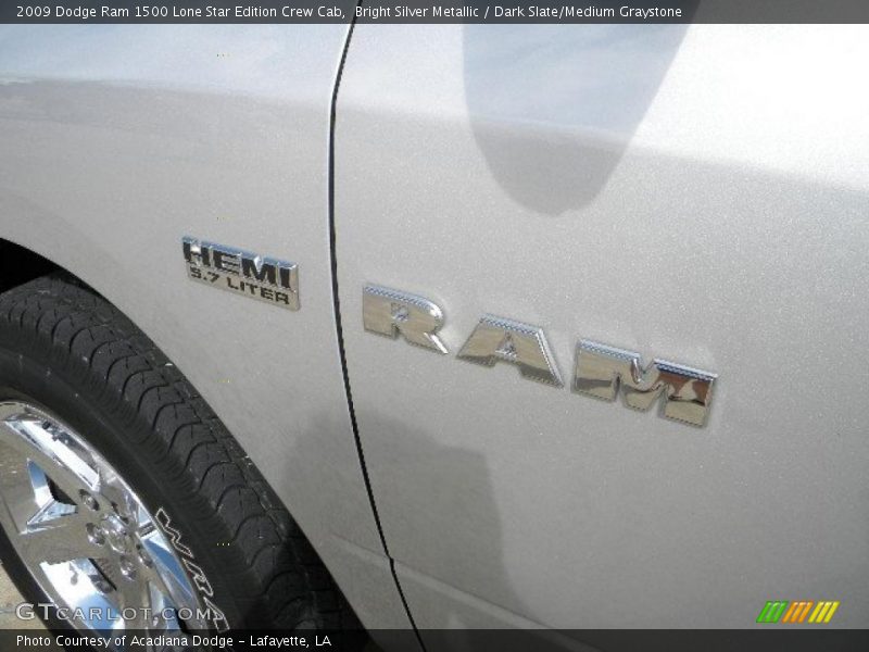 Bright Silver Metallic / Dark Slate/Medium Graystone 2009 Dodge Ram 1500 Lone Star Edition Crew Cab